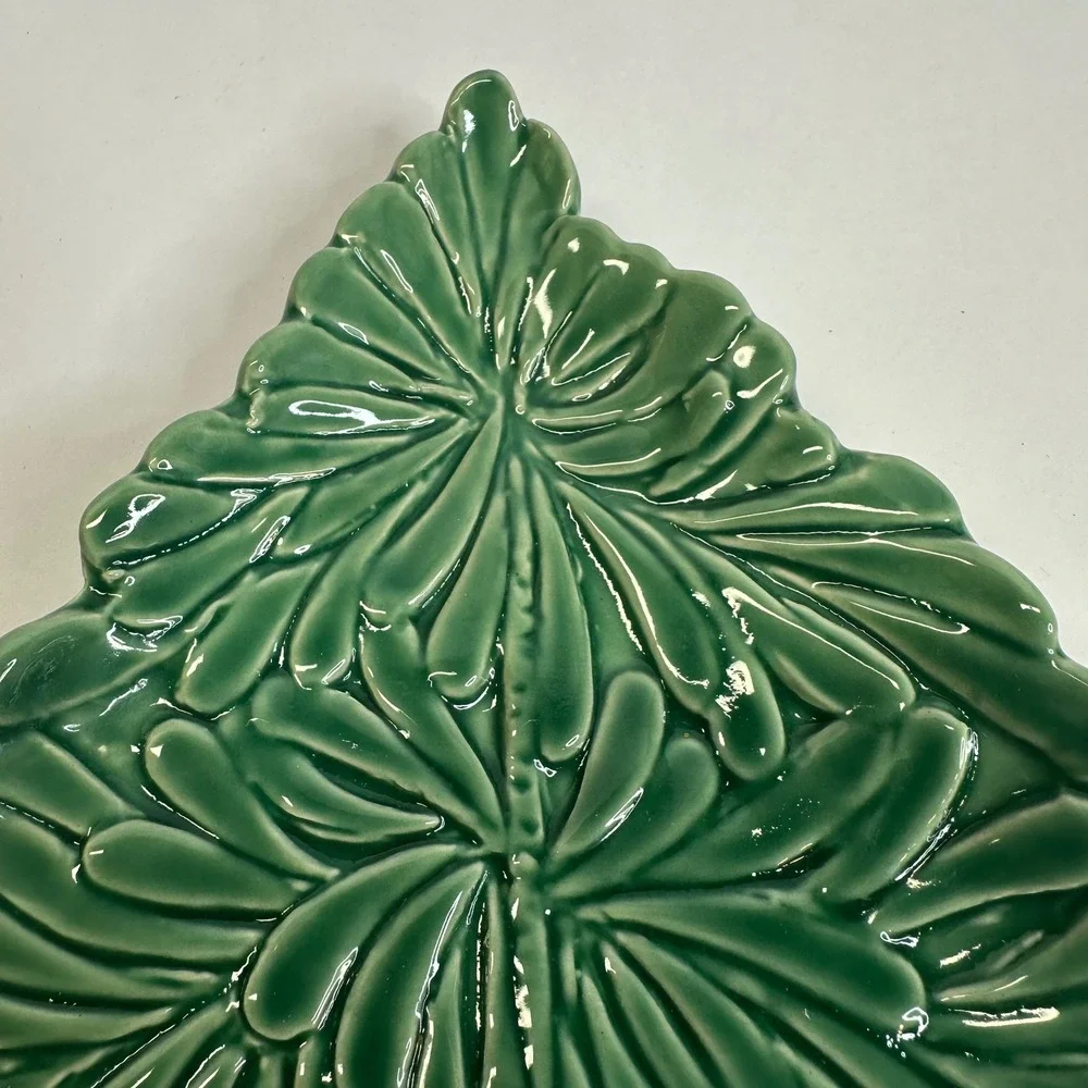 VIETRI Lastra Holiday Figural Tree Dipping Bowl Appetizer Serving Plate
